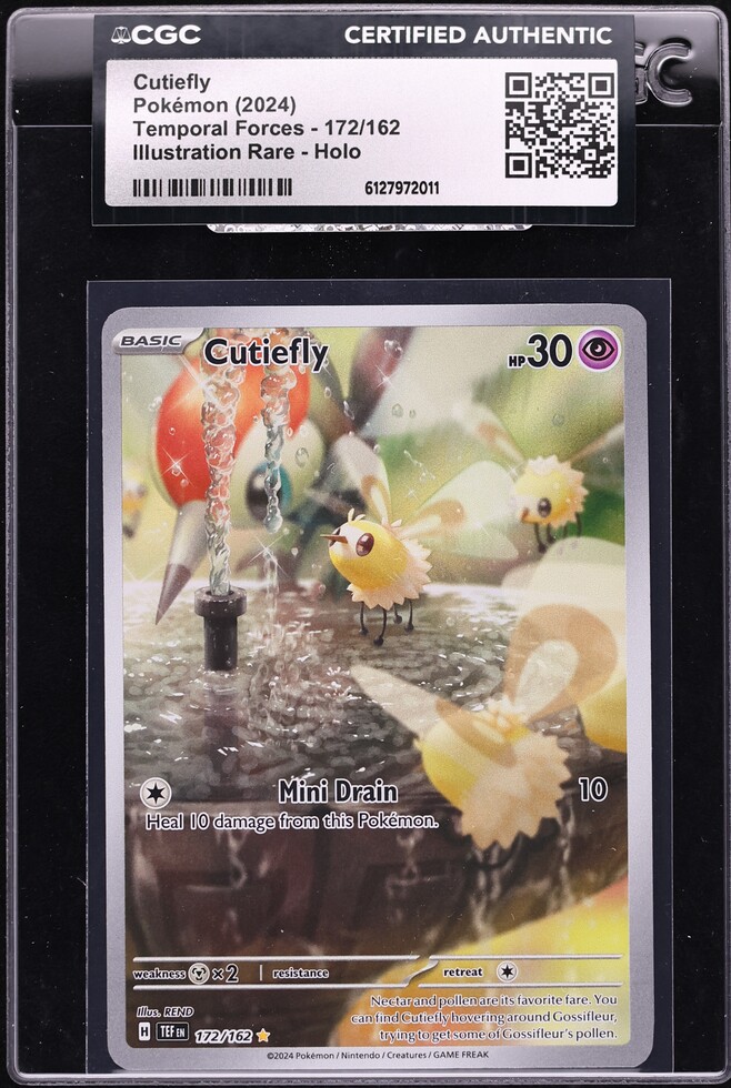 2024 Pokemon Scarlet & Violet Temporal Forces IR Cutiefly #172 CGC AUTH