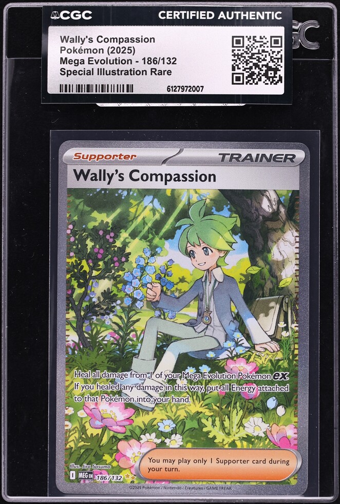 2025 Pokemon Mega Evolution SIR Wally's Compassion #186 CGC AUTH