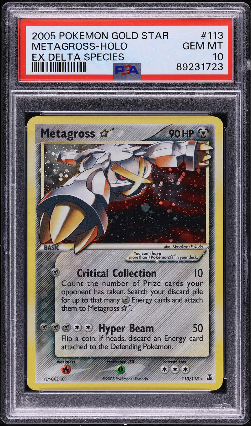 2005 Pokemon EX Delta Species Holo Metagross Gold Star #113 PSA 10 GEM MINT