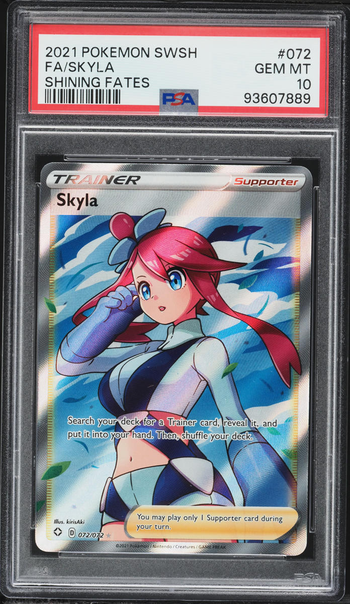 2021 Pokemon Sword & Shield Shining Fates Full Art Skyla #72 PSA 10 GEM MINT