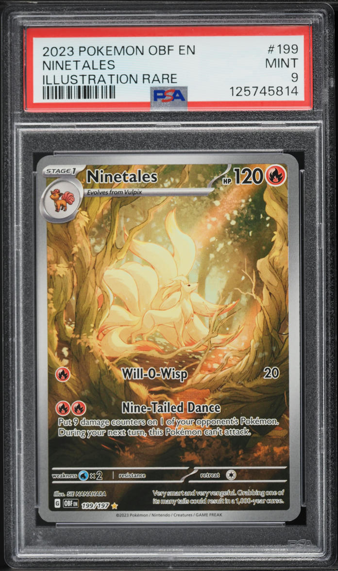 2023 Pokemon Scarlet & Violet Obsidian Flames IR Ninetales #199 PSA 9 MINT