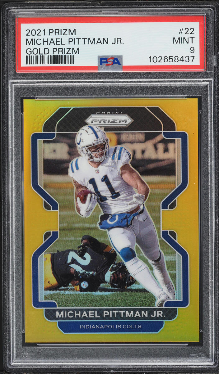 2021 Panini Prizm Gold Michael Pittman Jr. 1/10 #22 PSA 9 MINT