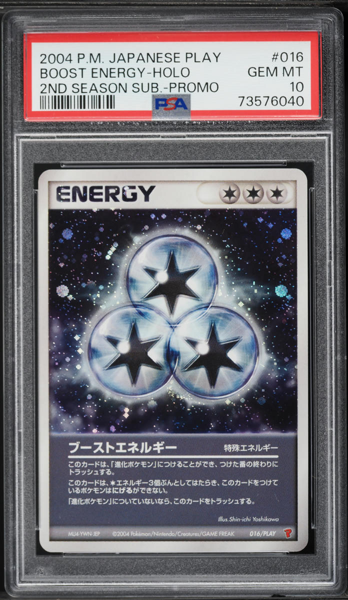 2004 Pokemon Japanese Play Promo 2nd Season Holo Boost Energy #16 PSA 10 GEM MINT