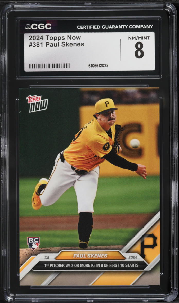 2024 Topps Now Paul Skenes ROOKIE #381 CGC 8 NM-MT