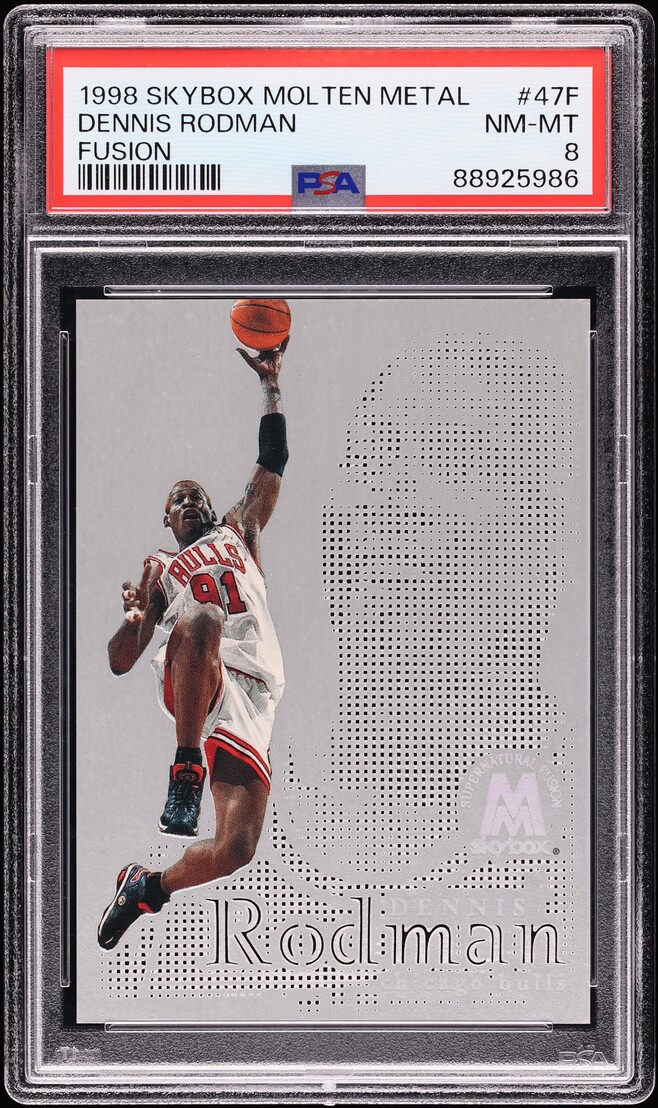 1998 Skybox Molten Metal Fusion Dennis Rodman /250 #47F PSA 8 NM-MT - Photo 1