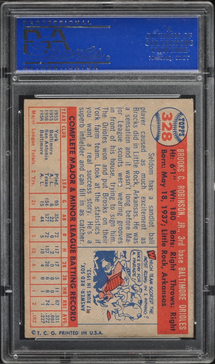 1957 Topps Brooks Robinson #328 PSA 5 EX