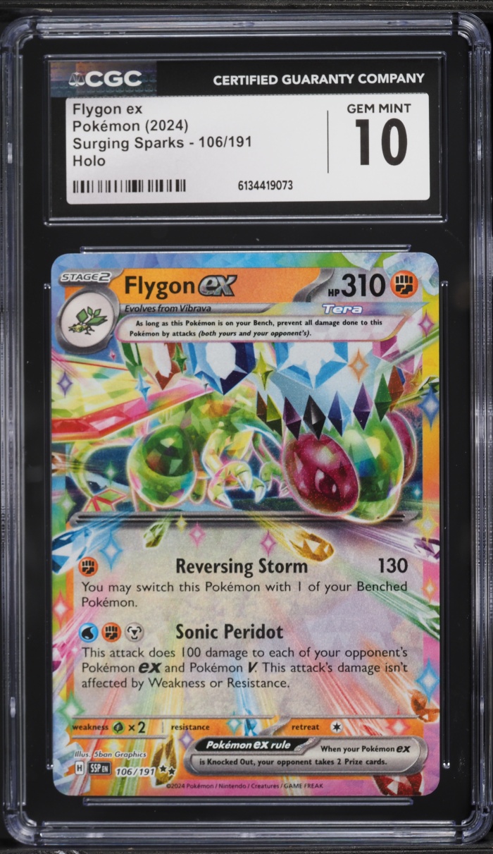 2024 Pokemon Scarlet & Violet Surging Sparks Holo Flygon ex #106 CGC 10 GEM MINT