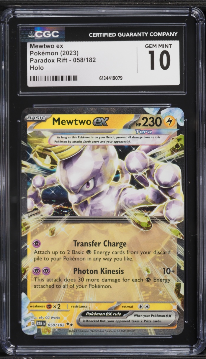 2023 Pokemon Scarlet & Violet Paradox Rift Holo Mewtwo EX #58 CGC 10 GEM MINT