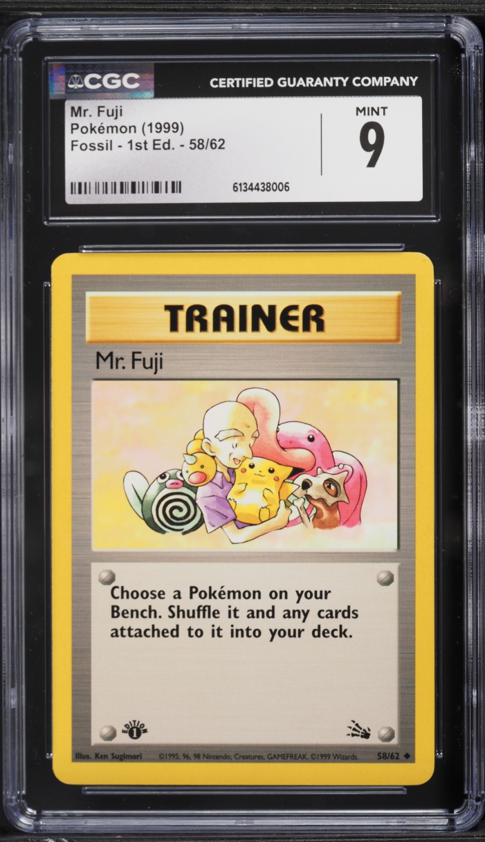 1999 Pokemon Fossil 1st Edition Mr. Fuji #58 CGC 9 MINT
