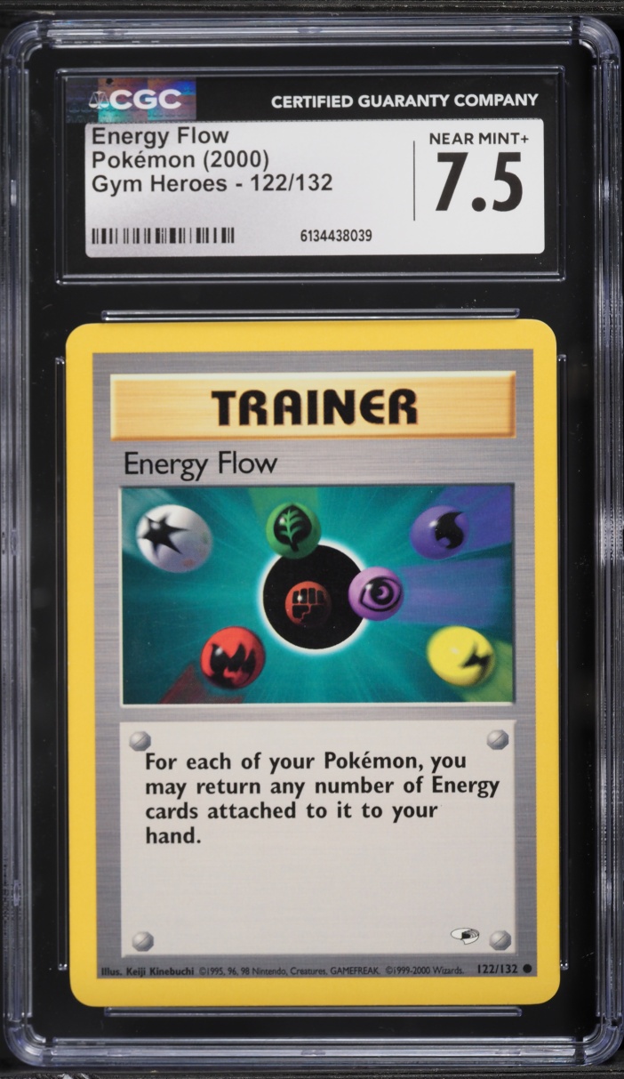 2000 Pokemon Gym Heroes Energy Flow #122 CGC 7.5 NRMT+