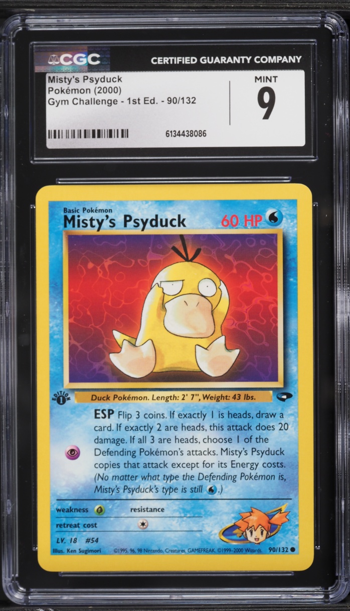 2000 Pokemon Gym Challenge 1st Edition Misty's Psyduck #90 CGC 9 MINT