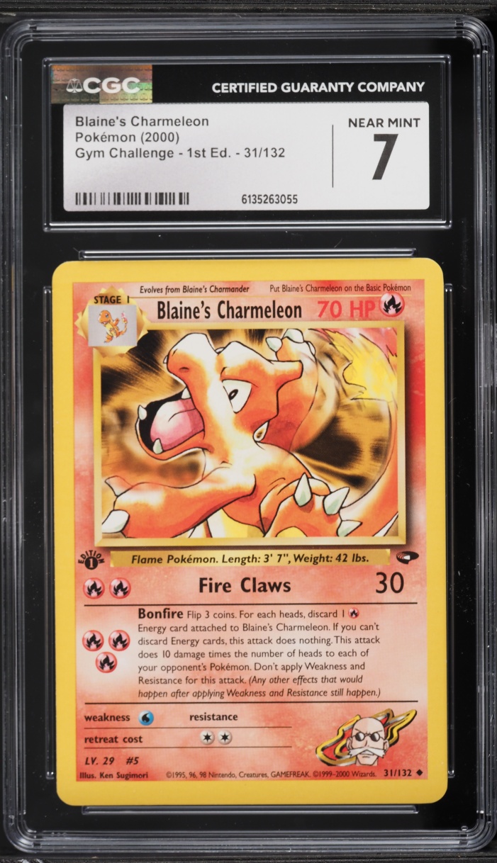 2000 Pokemon Gym Challenge 1st Edition Blaine's Charmeleon #31 CGC 7 NRMT