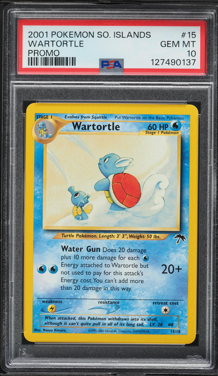 2001 Pokemon Southern Islands Promo Wartortle #15 PSA 10 GEM MINT