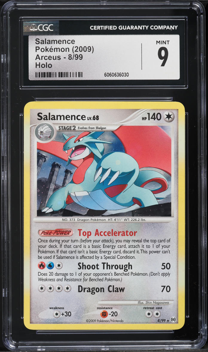 2009 Pokemon Platinum Arceus Holo Salamence #8 CGC 9 MINT