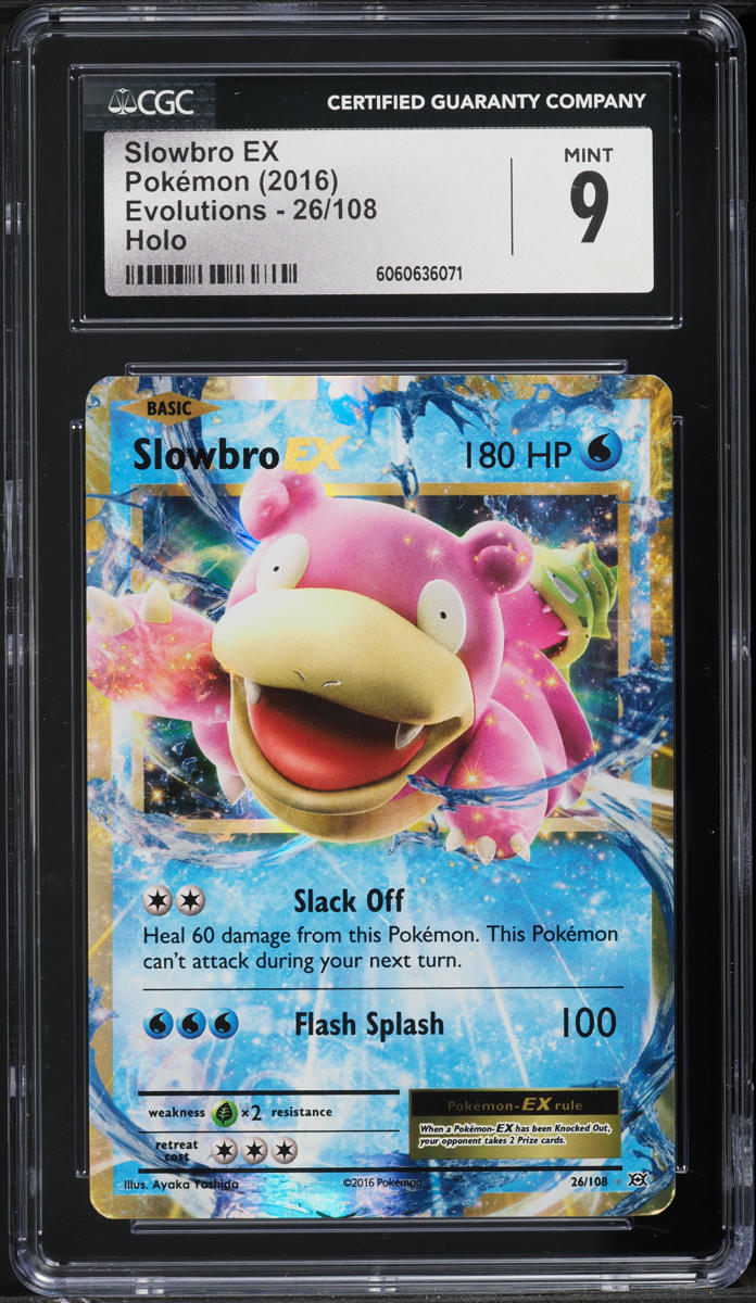 2016 Pokemon XY Evolutions Slowbro EX #26 CGC 9 MINT
