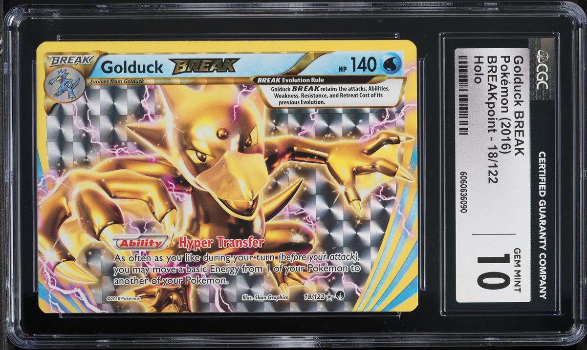 2016 Pokemon XY BREAKpoint Golduck BREAK #18 CGC 10 GEM MINT