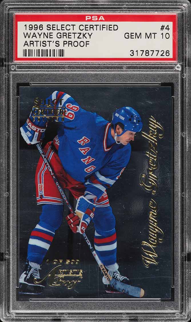 1996 Select Certified Artist's Proof Wayne Gretzky #4 PSA 10 GEM MINT