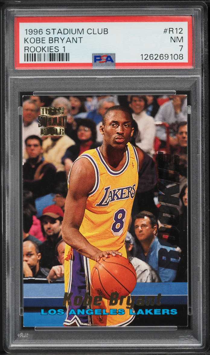 1996 Stadium Club Kobe Bryant ROOKIE #R12 PSA 7 NRMT
