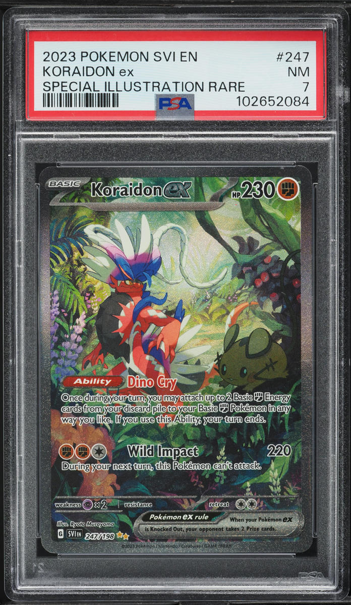 2023 Pokemon Scarlet & Violet SIR Koraidon ex #247 PSA 7 NRMT