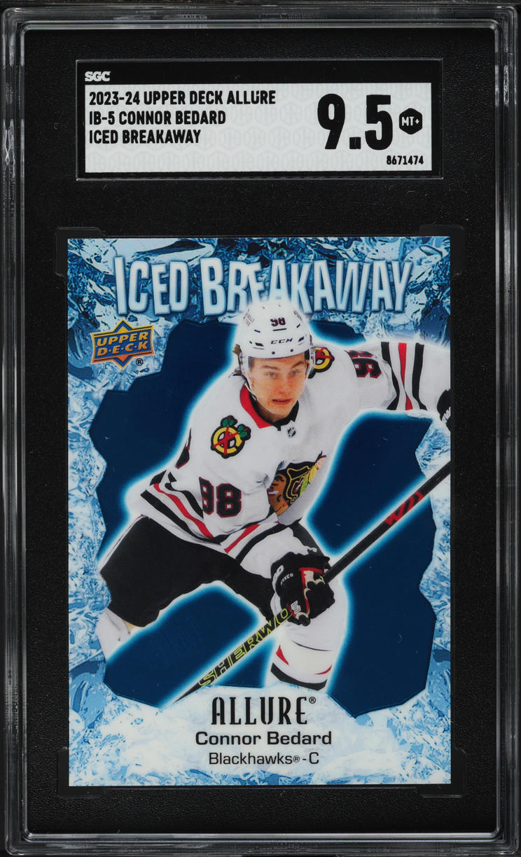 2023 Upper Deck Allure Iced Breakaway Connor Bedard ROOKIE #IB-5 SGC 9.5 MINT+