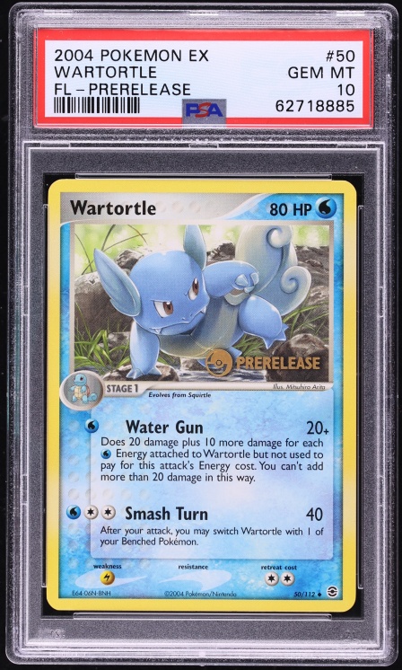 2004 Pokemon EX FireRed & LeafGreen Prerelease Wartortle #50 PSA 10 GEM MINT