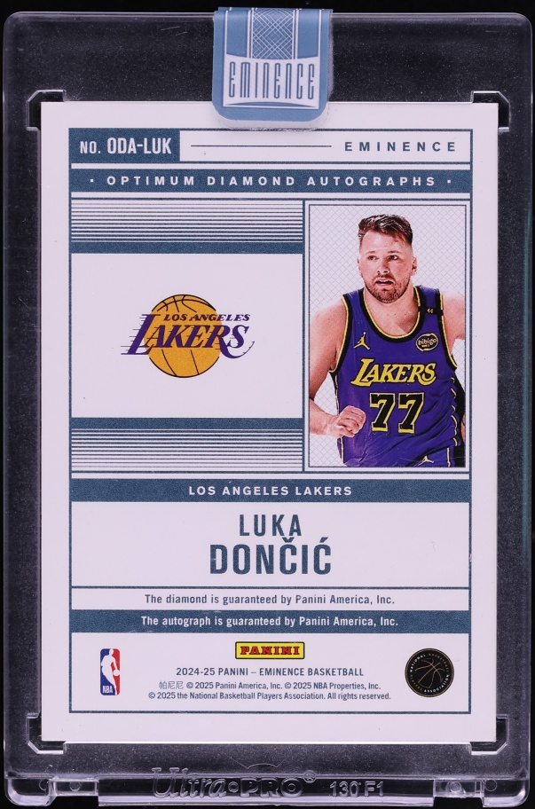 2024 Panini Eminence Optimum Diamond Luka Doncic Platinum AUTO 1/1 #ODA-LUK - Photo 2