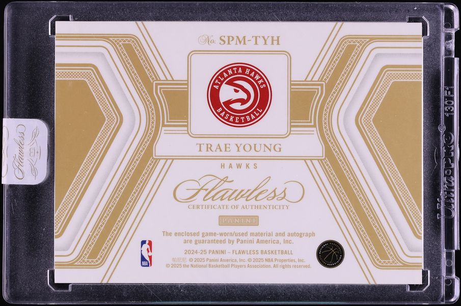 2024 Panini Flawless Platinum Trae Young PATCH AUTO 1/1 #SPM-TYH - Photo 2