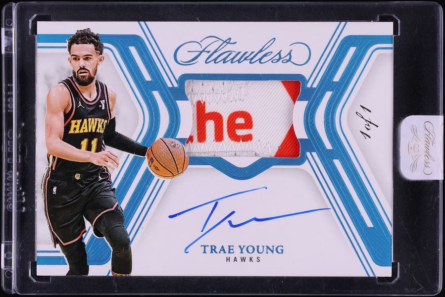 2024 Panini Flawless Platinum Trae Young PATCH AUTO 1/1 #SPM-TYH
