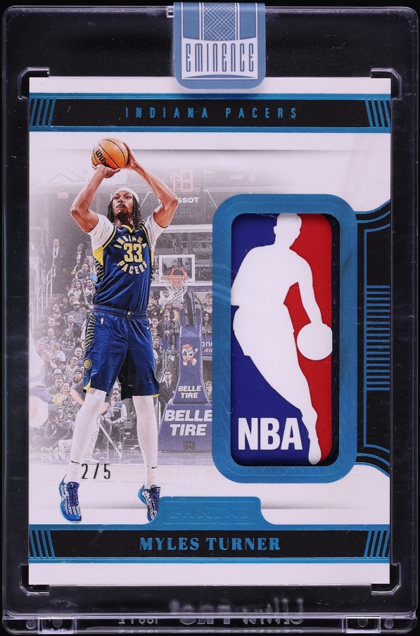 2024 Panini Eminence Myles Turner LOGOMAN PATCH /5 #LM-TUR