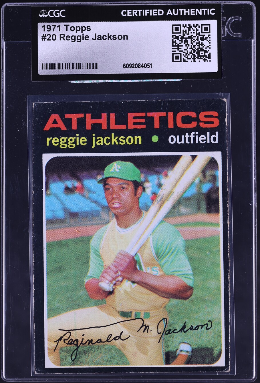 1971 Topps Reggie Jackson #20 CGC AUTH