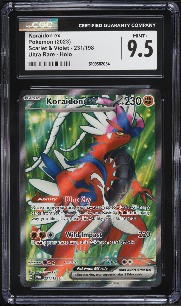 2023 Pokemon Scarlet & Violet Full Art Koraidon ex #231 CGC 9.5 MINT+