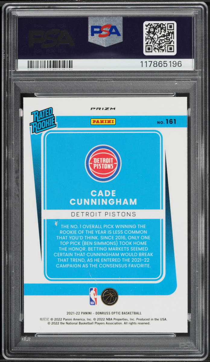 2021 Donruss Optic Target Box Set Cade Cunningham ROOKIE #161 PSA 10 GEM MINT