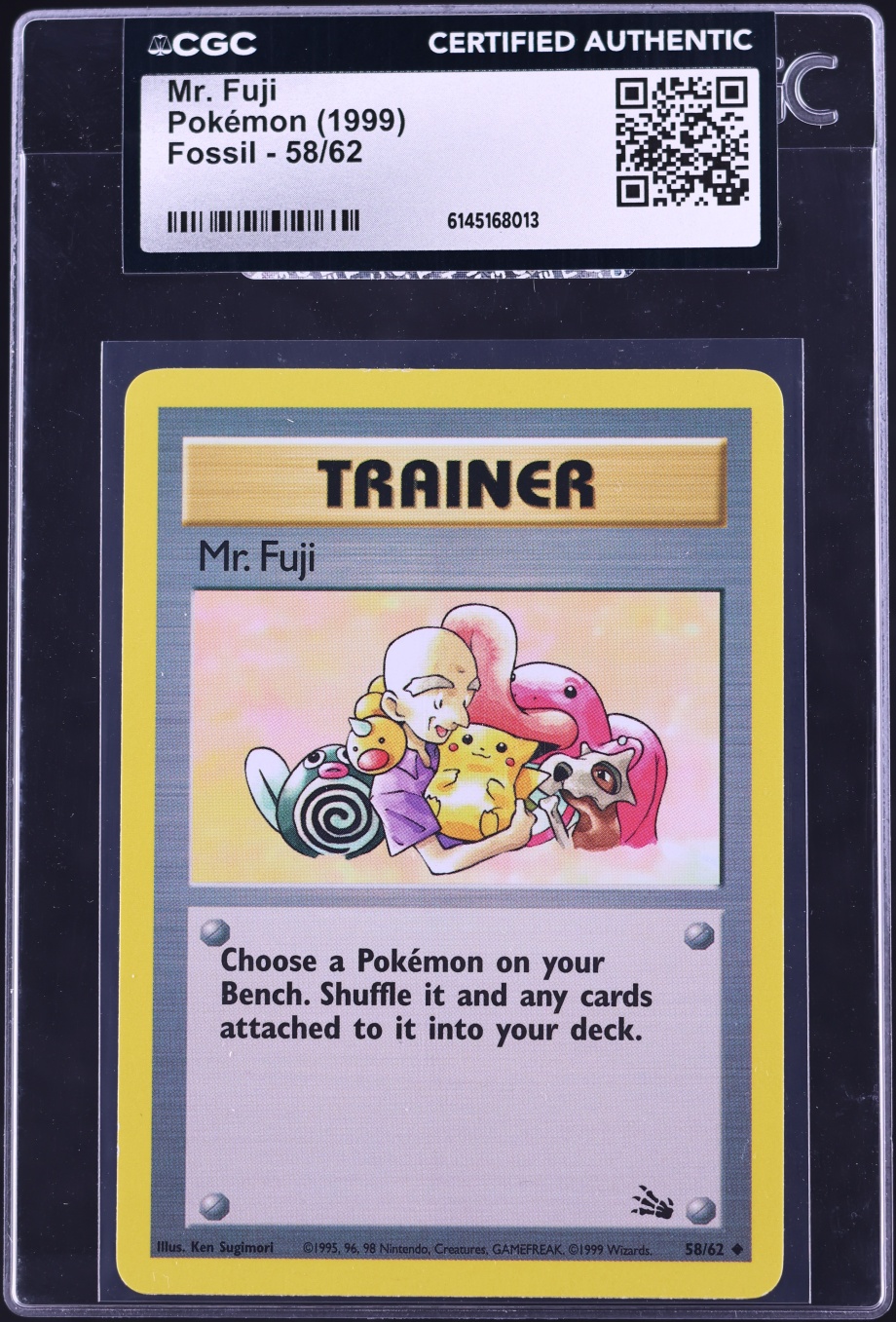 1999 Pokemon Fossil Mr. Fuji #58 CGC AUTH