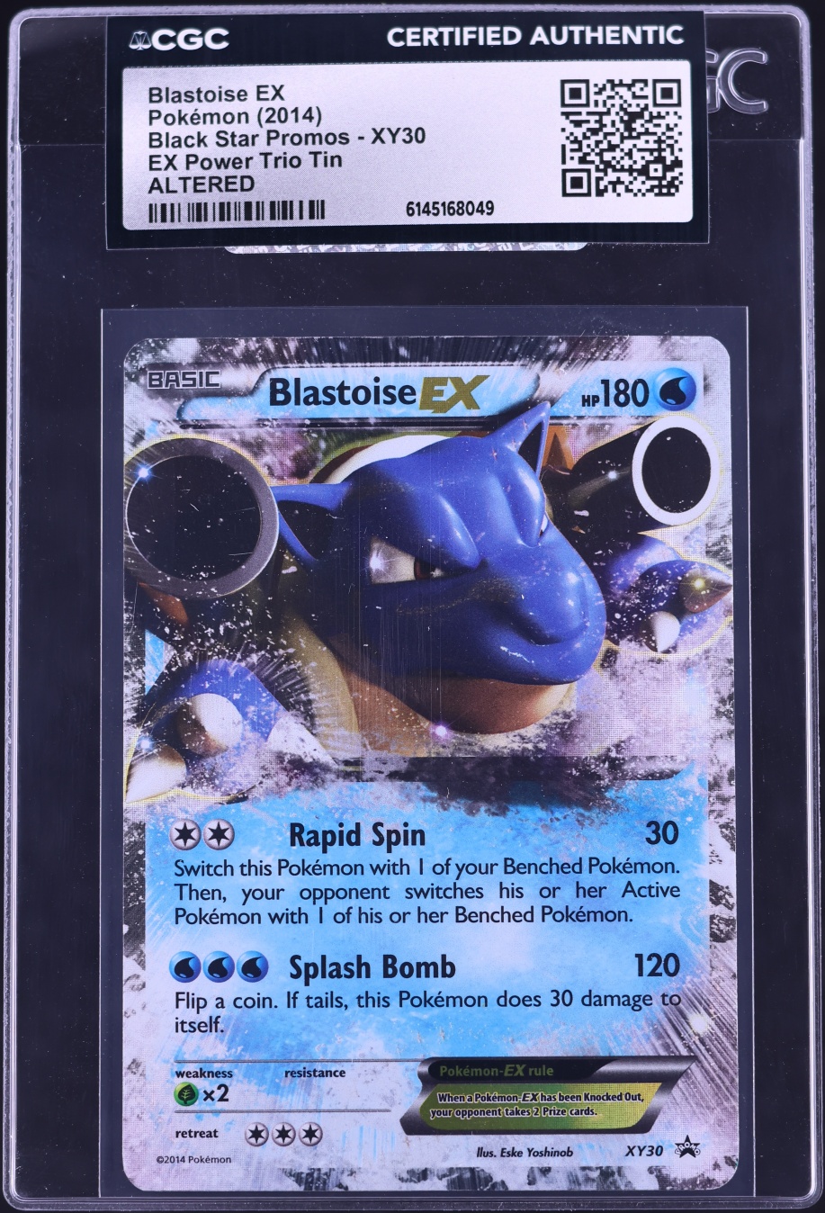 2014 Pokemon XY Black Star Promo Holo Blastoise EX #XY30 CGC ALTERED AUTH