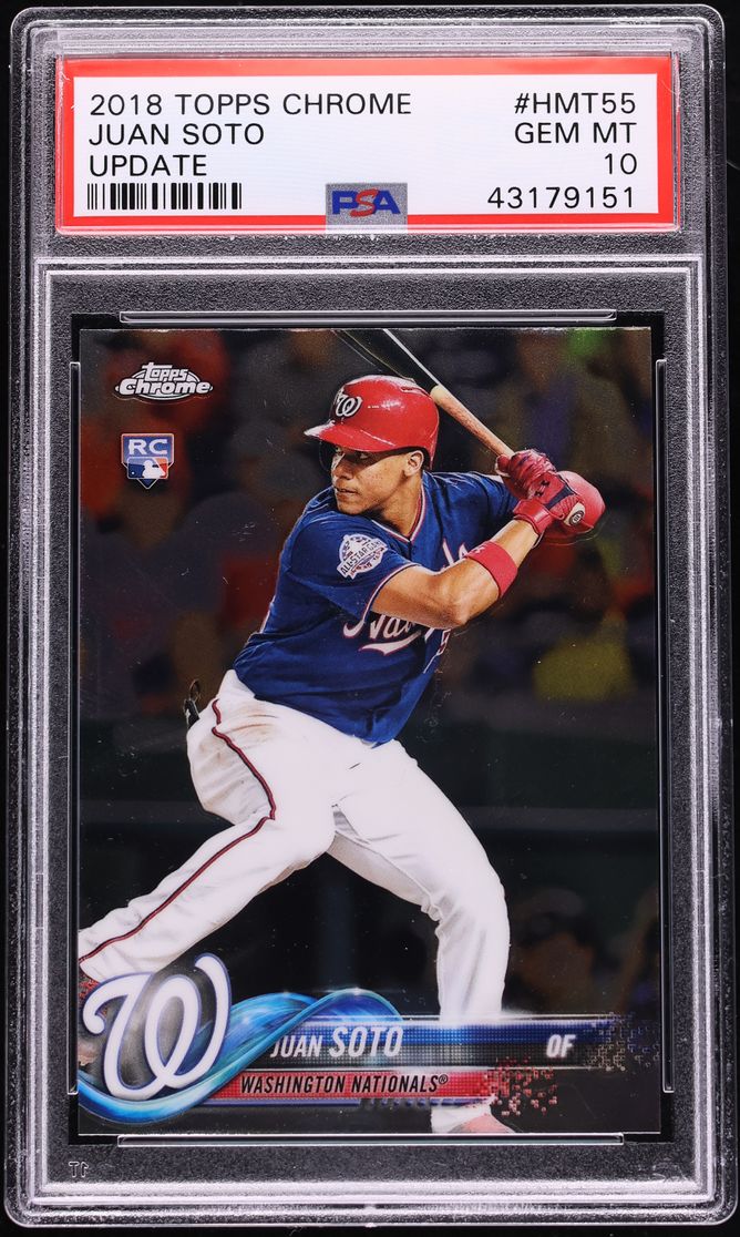 2018 Topps Chrome Update Juan Soto ROOKIE #HMT55 PSA 10 GEM MINT