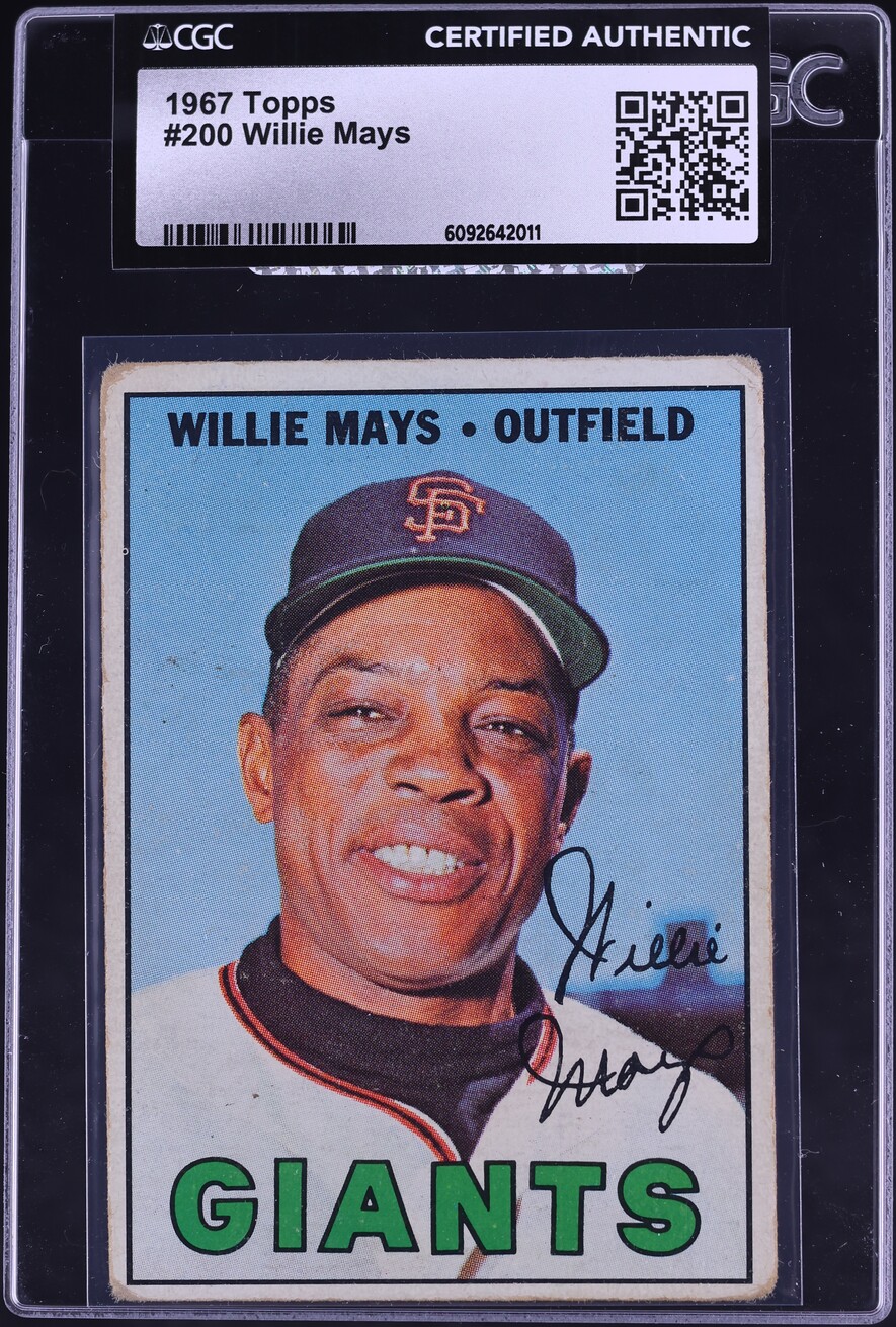 1967 Topps Willie Mays #200 CGC AUTH