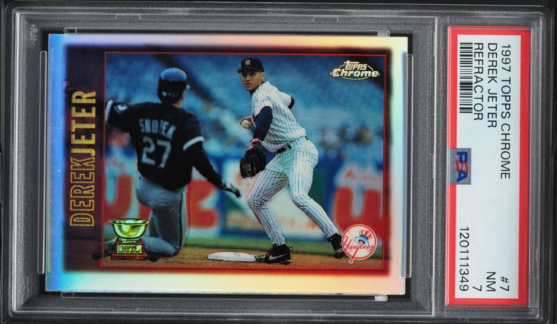 2014 Bowman Chrome Bubbles Refractor Derek Jeter /99 #89 PSA