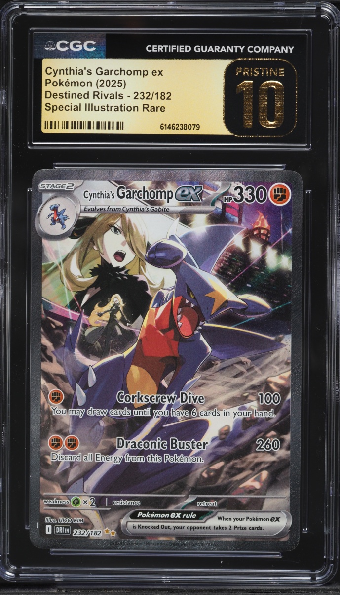2025 Pokemon Scarlet & Violet Destined Rivals SIR Cynthia's Garchomp ex #232 CGC 10 PRISTINE