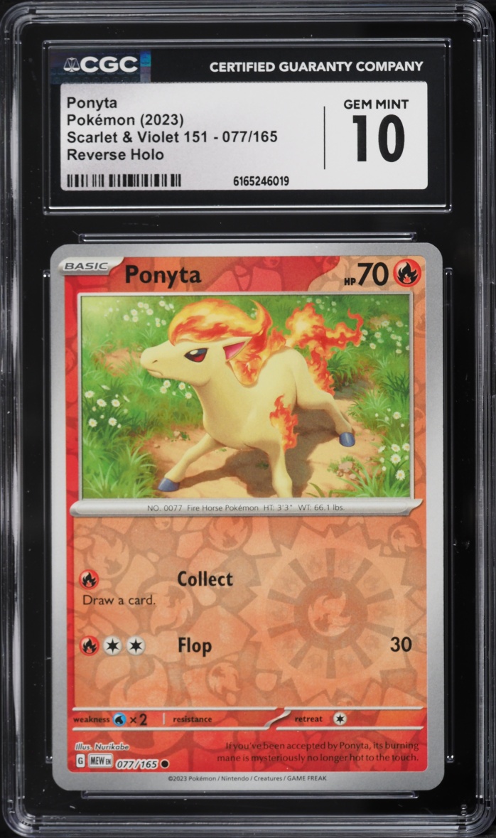 2023 Pokemon Scarlet & Violet 151 Reverse Holo Ponyta #77 CGC 10 GEM MINT