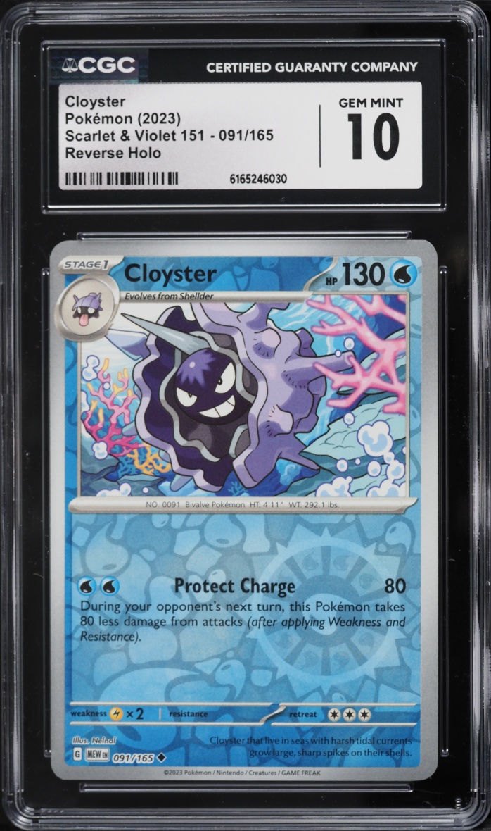2023 Pokemon Scarlet & Violet 151 Reverse Holo Cloyster #91 CGC 10 GEM MINT