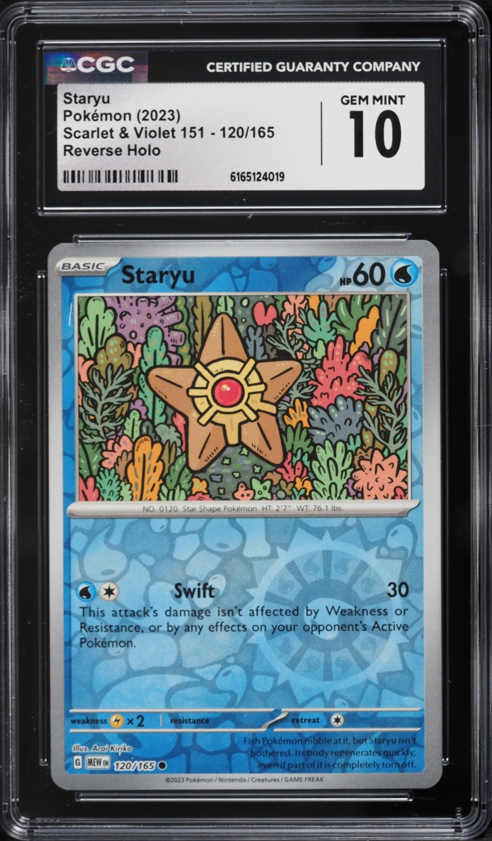 2023 Pokemon Scarlet & Violet 151 Reverse Holo Staryu #120 CGC 10 GEM MINT