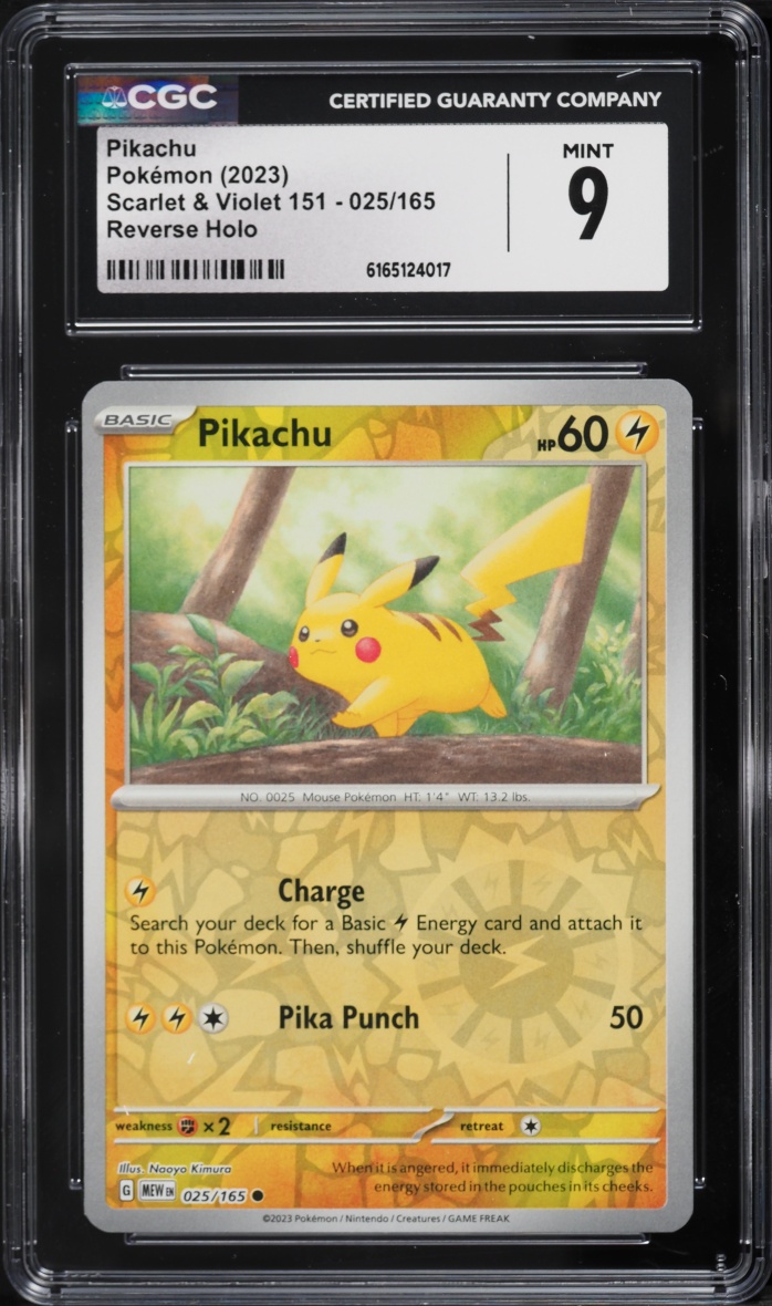 2023 Pokemon Scarlet & Violet 151 Reverse Holo Pikachu #25 CGC 9 MINT