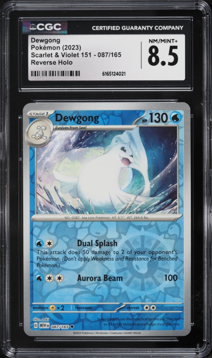 2023 Pokemon Scarlet & Violet 151 Reverse Holo Dewgong #87 CGC 8.5 NM-MT+