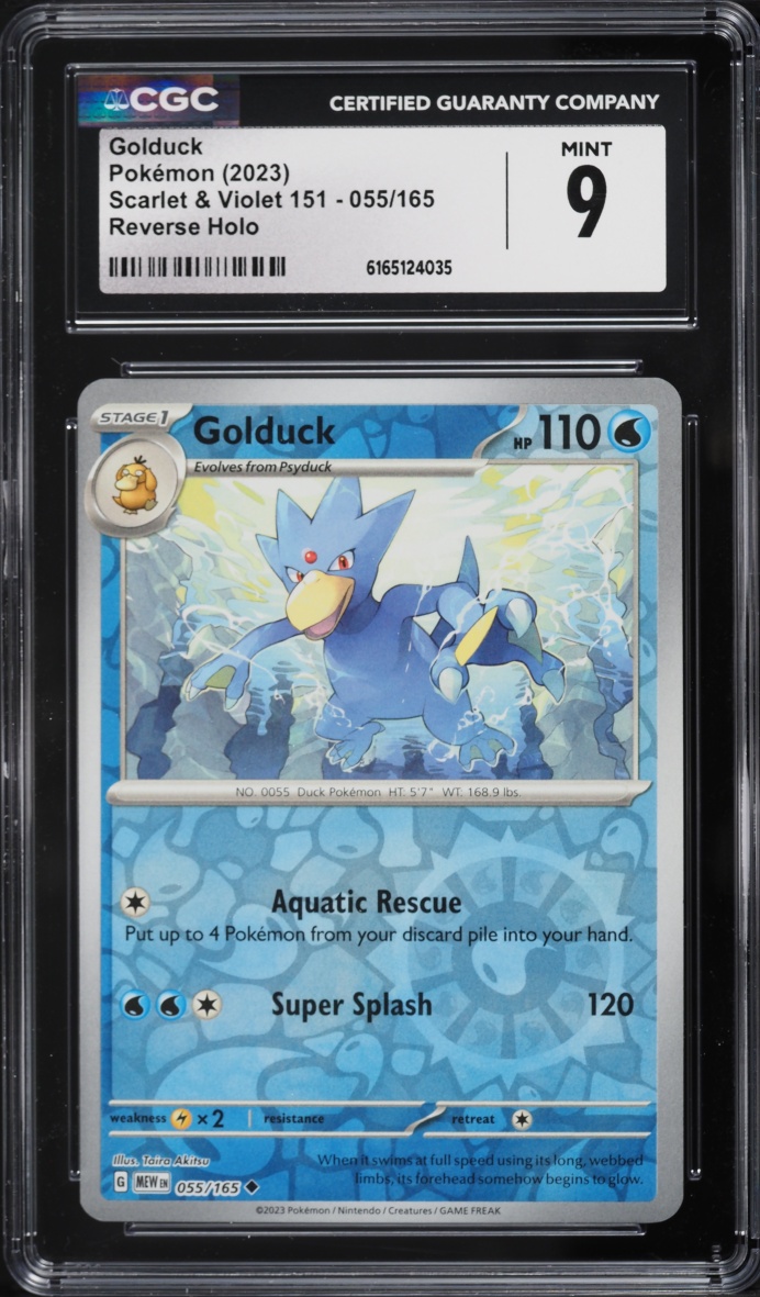 2023 Pokemon Scarlet & Violet 151 Reverse Holo Golduck #55 CGC 9 MINT