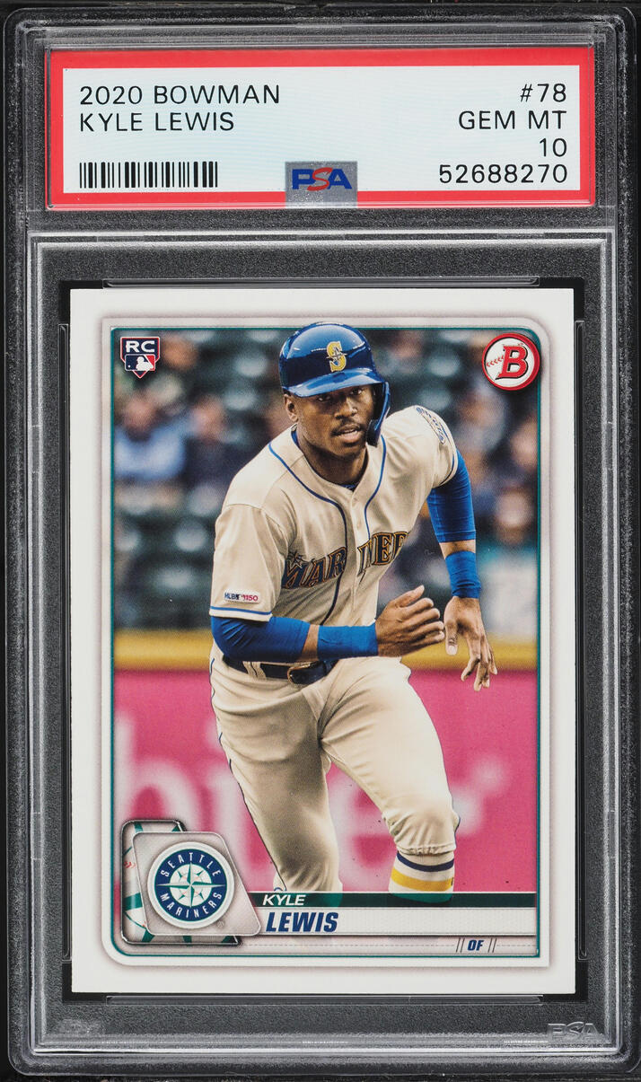 2020 Bowman Kyle Lewis ROOKIE #78 PSA 10 GEM MINT