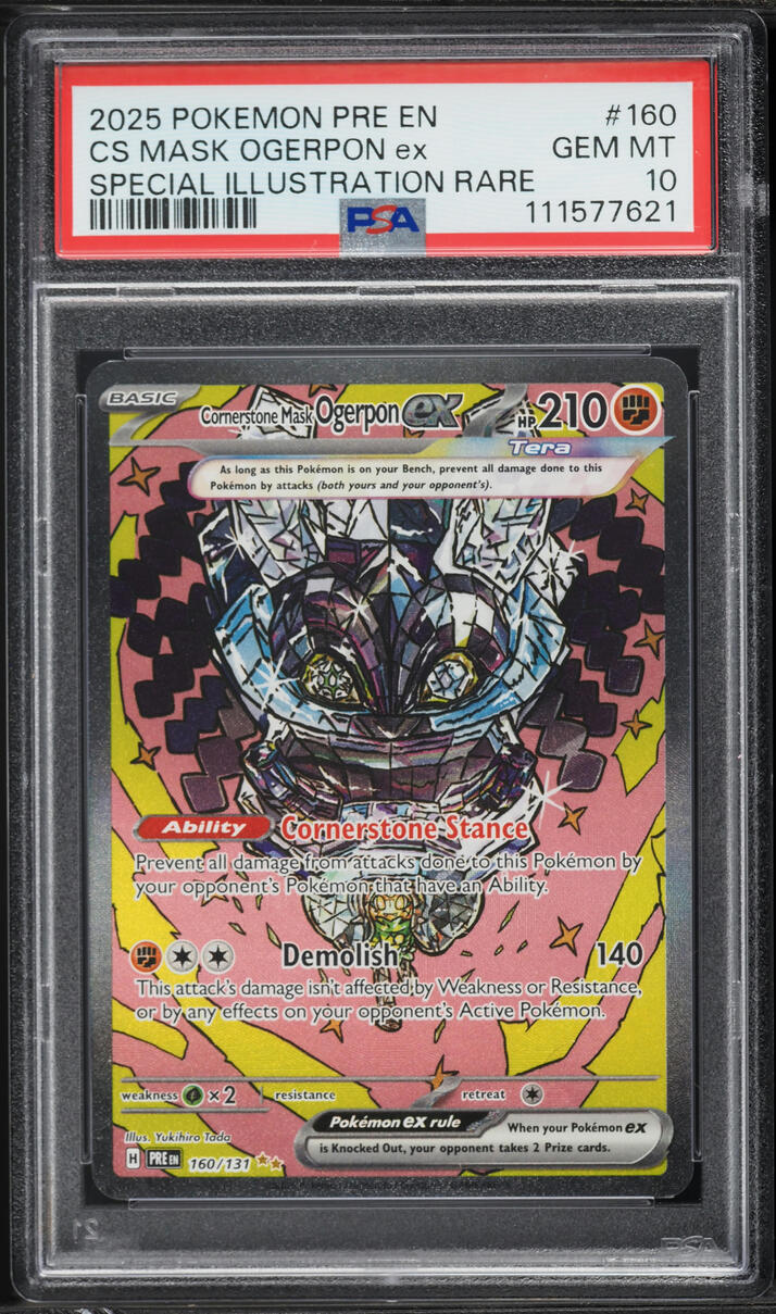 2025 Pokemon SV Prismatic Evolutions SIR Cornerstone Mask Ogerpon EX #160 PSA 10 GEM MINT