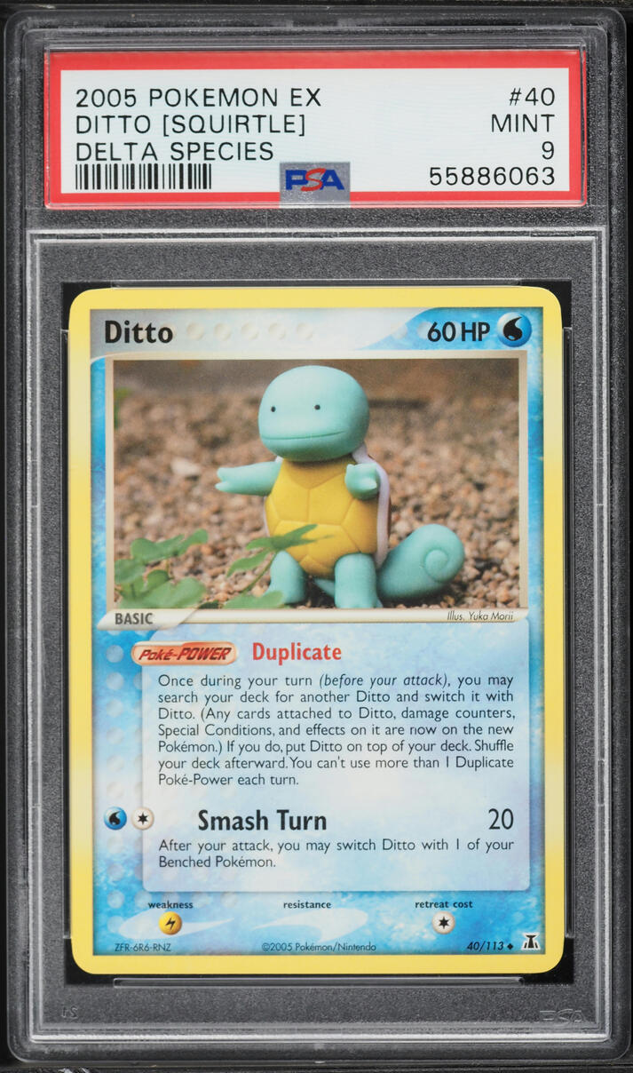 2005 Pokemon EX Delta Species Ditto [Squirtle] #40 PSA 9 MINT