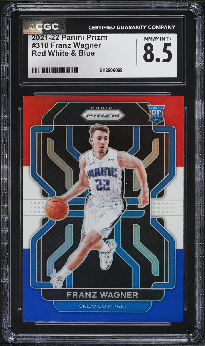 2021 Panini Prizm Red White & Blue Franz Wagner ROOKIE #310 CGC 8.5 NM-MT+