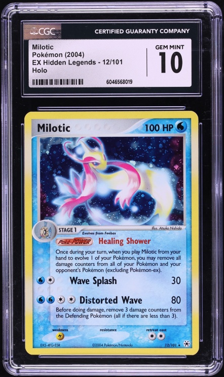 2004 Pokemon EX Hidden Legends Holo Milotic #12 CGC 10 GEM MINT