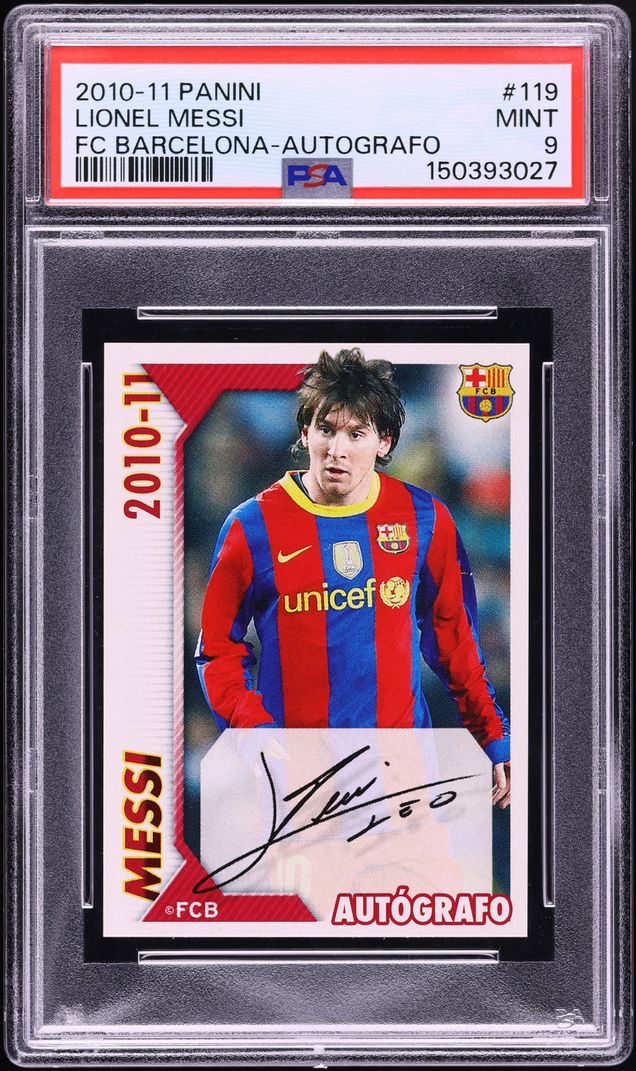 2010 Panini FC Barcelona Lionel Messi #119 PSA 9 MINT
